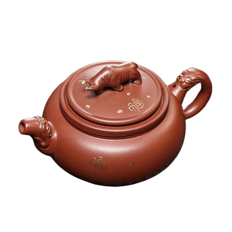 Bouilloire à thé 300 ML en Argile Violette, fabriquée à la Main en Terre Crue de Dicaoqing, avec Filtre, Service à thé Zisha, théière Chinoise pour cuisinière