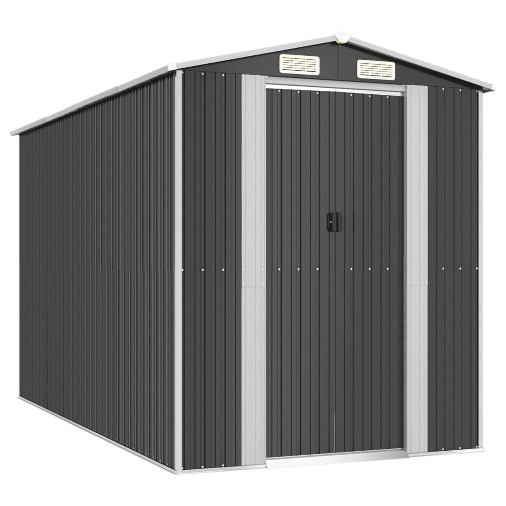 Générique Abri de Jardin Anthracite 192x357x223 cm Acier galvanisé,Maison & Jardin,Pelouses & Jardins,Vie en extérieur,Structures extérieures,Cabanes & abris de Jardin,3147451