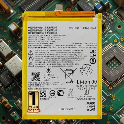 Original ND40 4020mAh Battery for Motorola Edge 30 XT2203-1 with 1 Year Warranty* (Supermoon Silver, XT2203-1)