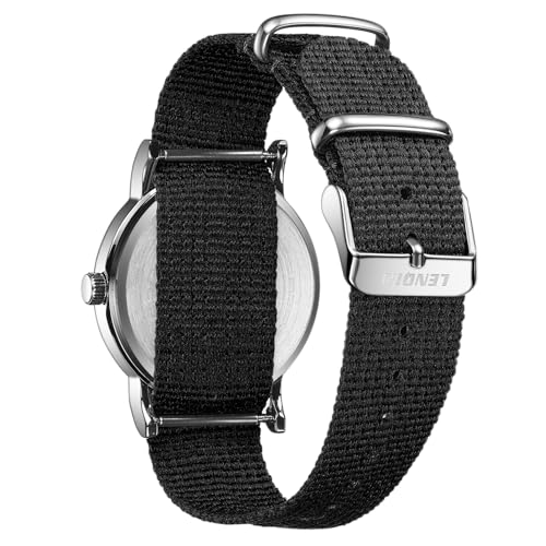 Image of LN LENQIN Mens Watches Unisex Military Sport Nylon Strap Stylish Luminous Fashion Analog Quartz Watch for Men Waterproof Army Tactical Casual Wristwatch