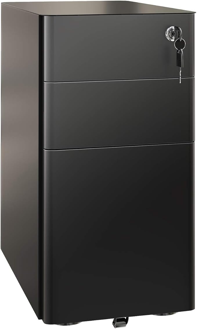 Reyade 3Drawer Slim File Vertical Filing Locking File for