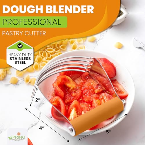 Image of Spring Chef Large Dough Blender For Baking - Durable Pastry Blender - Mango