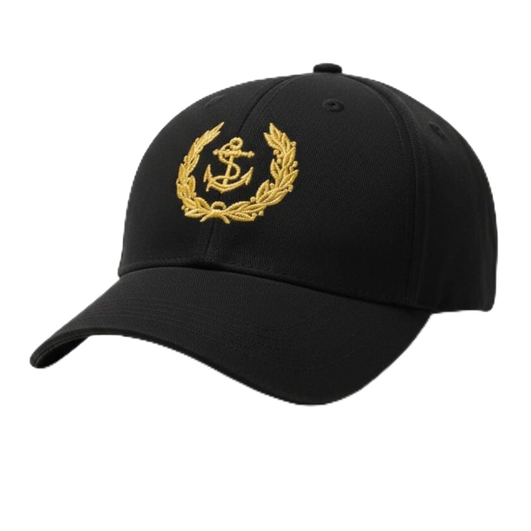 Merchant Navy Embroidered Adult Unisex Free Size Cap