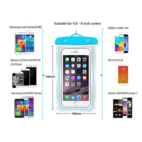 Waterproof Phone Pouch Drift Diving Swimming Bag Underwater Dry Bag Case Cover For Phone Water Sports Beach Pool Skiing 6 inch - Thumbnail 5