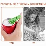 Abeillo 6 sztuk ręcznego łatwego otwieracza do puszek, otwieracz do puszek z sodą i piwem, narzędzie do otwierania górnego pierścienia puszki, szczelna pokrywka do puszek z napojami gazowanymi