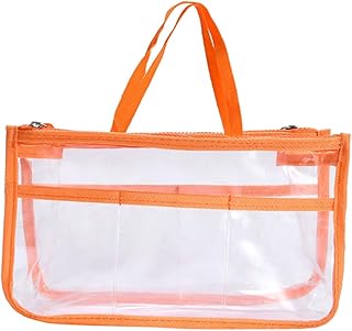 FOMIYES 1Pc Bolsa De Higiene Bolsa Cosmética Transparente Caixa Cosmética Transparente Bolsa Cosmética Eva Bolsa Cosmética Bolsa De Lavagem Caixa De Maquiagem Laranja Coreana