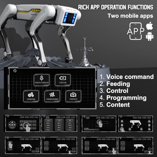 Image of Robot Dog, AI Dog, AI Smart Pet, Will Dance and Kungfu, Voice /App /Remote Control, Support Action Programming, AI Robot Ideal Gift for Adults /Kids