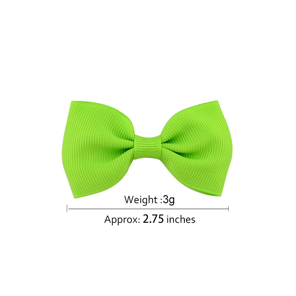 DEEKA 20PCS 2¾" Grosgrain Ribbon Bows Clips Fashion Boutique Hair Bows Alligator Clips For Baby Girls