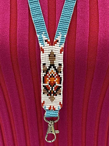 Handmade Beaded Lanyard Keychain Id Holder (Turtle 1) #TOP2