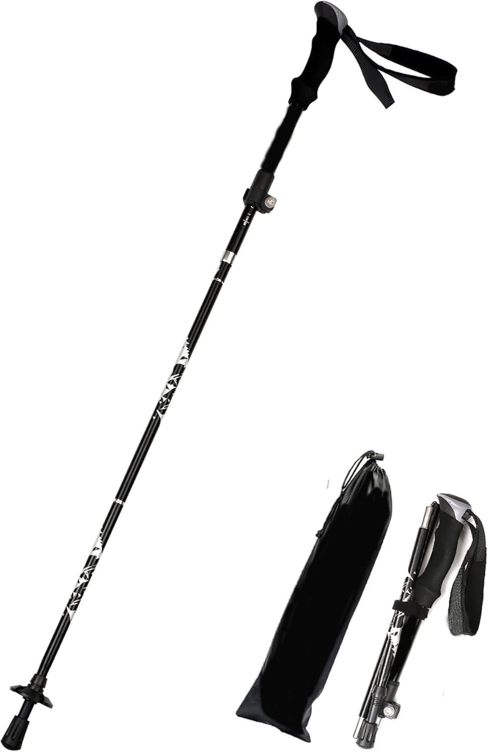 Lightweight Aluminum Collapsible Trekking Pole, Adjustable 7075 Walking Stick for Hiking, Travel & Outdoor Adventures, Quick-Lock Foldable Design for Men and Women Lightweight Aluminum Collapsible Trekking Pole, Adjustable 7075 Walking Stick for Hiking, Travel & Outdoor Adventures, Quick-Lock Foldable Design for Men and Women