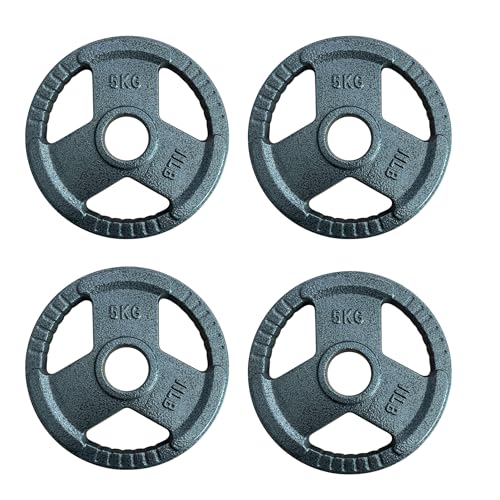 Chase Fitness TRI-GRIP Cast Iron 2" Olympic Disc Weight Plates 2.5KG - 20KG (5kg x 4)
