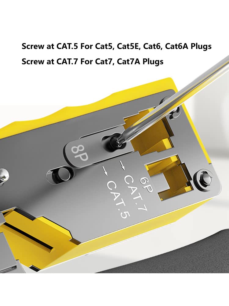 Narzędzie do zaciskania przelotowego RJ45, RJ45 Cat5 Cat6 Cat7, narzędzie do zaciskania RJ11, narzędzie do zaciskania kabli sieciowych Ethernet, modułowy sprzęt do zaciskania mini szczypce