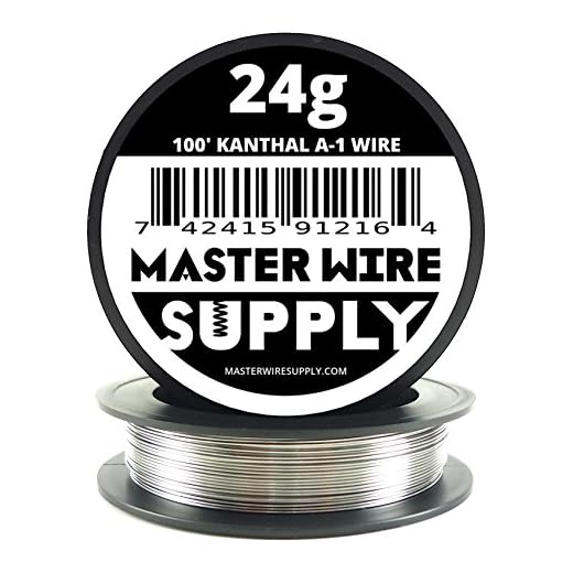 Kanthal A1-100' - 24 Gauge Wire - 100ft - 0.51mm - 0.02in - Made in USA - Master Wire Supply