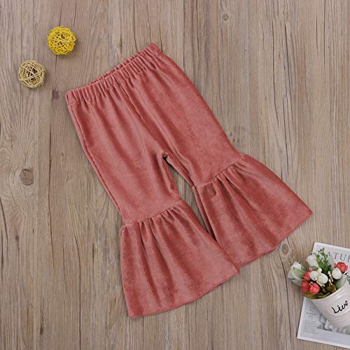 Citgeett Kids Toddler Baby Girls Flare Pants Outfits Corduroy Velvet Ruffle Bell Bottom Leggings Trousers Clothes thumb #2