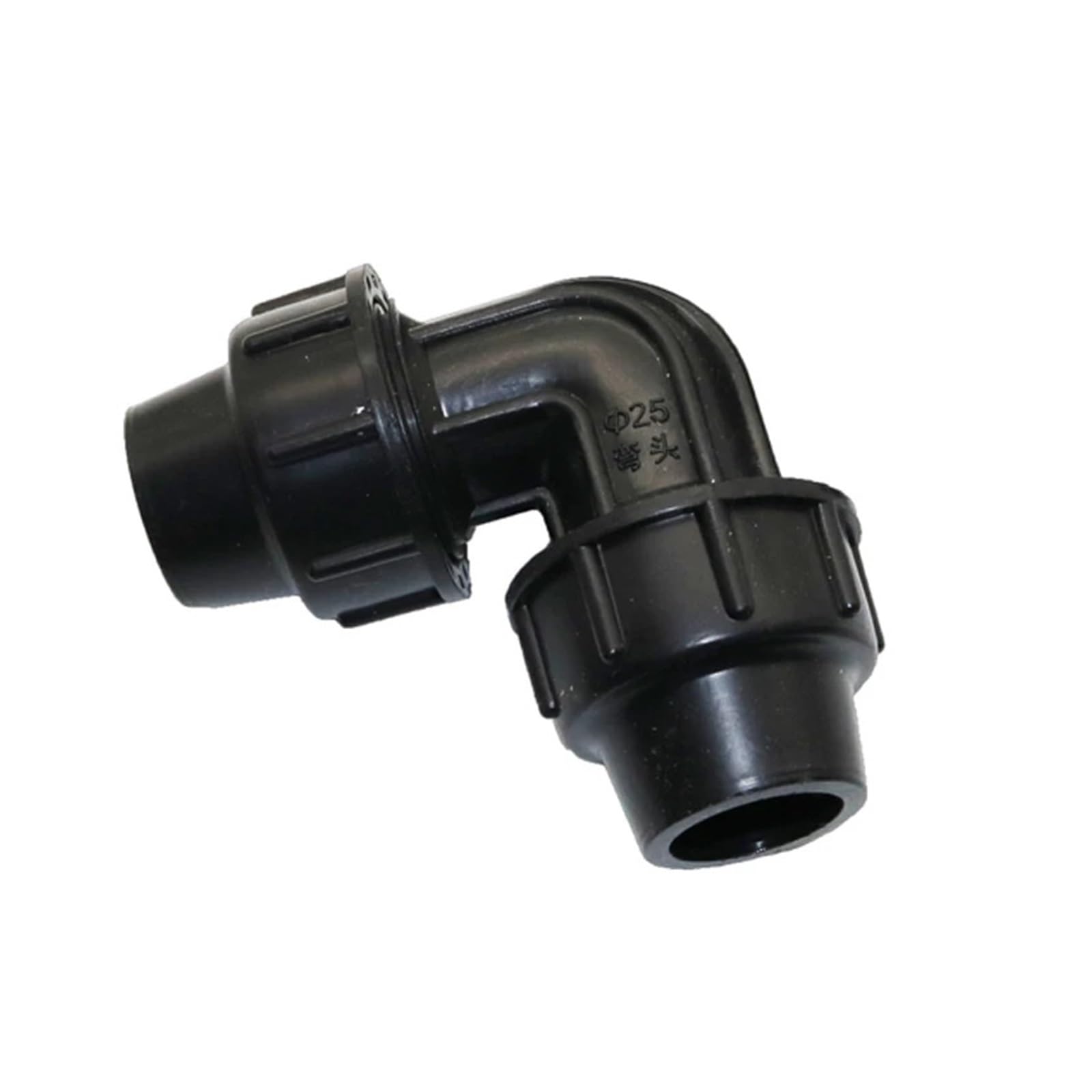 calidad 1/2 ", 3/4", 90 grados, tuerca de bloqueo de junta de tubería, conectores de curva de manguera, accesorios de riego por goteo for agricultura, accesorios de jardín, 10 Uds. durable(DN25mm)