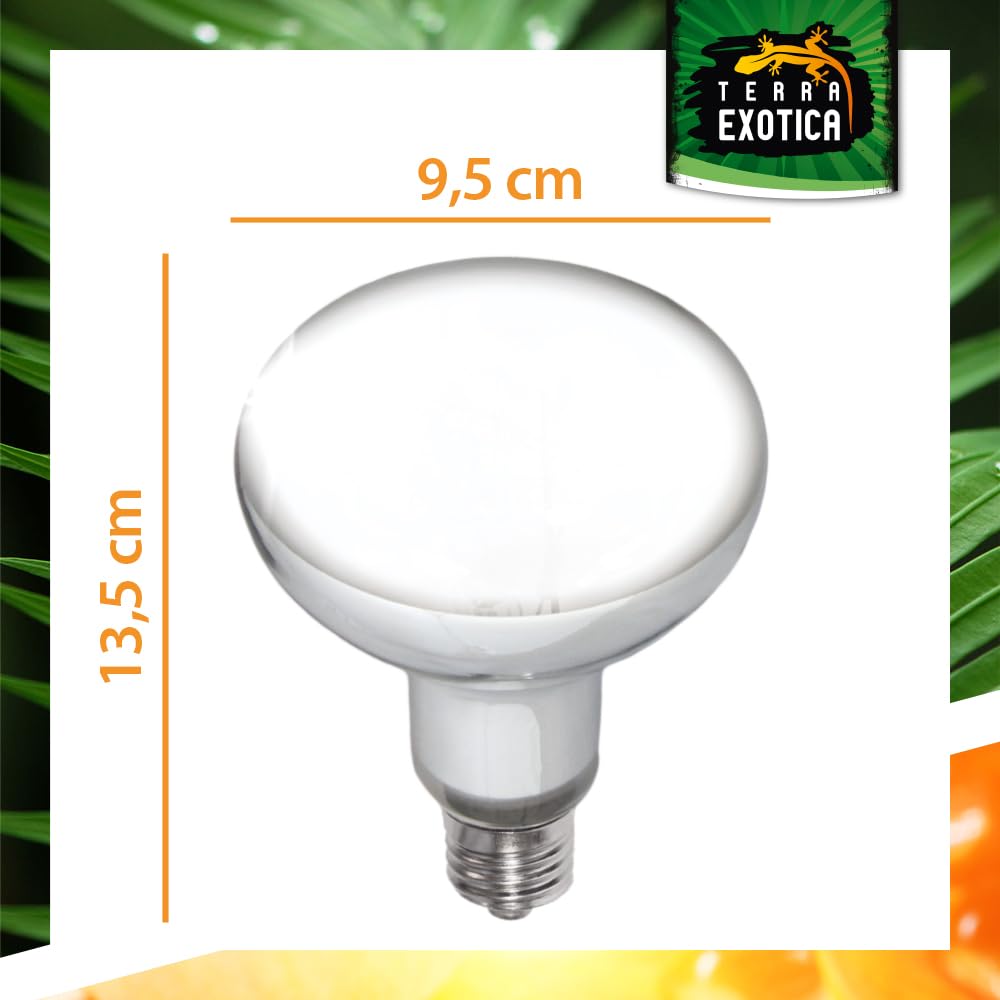 Terra Exotica D3 UV Heat Spot 80 Watt - in 80, 100 und 125 Watt erhältlich - UVB UVA Wärmelampe für Reptilien Sonnenlicht simulierte Förderung der D3-Synthese (80 Watt)