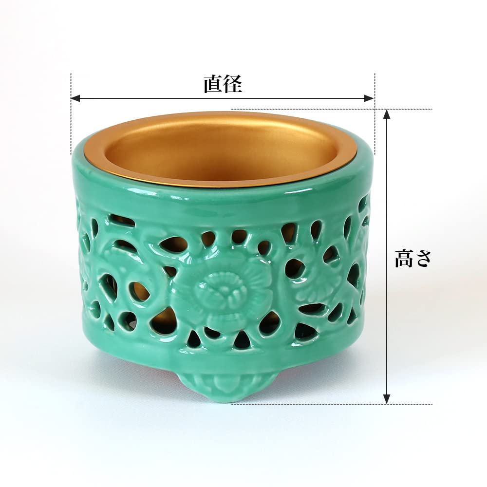 Amazon｜陶器 香炉 青磁 透かし香炉 2.5寸｜仏壇用香炉 オンライン通販