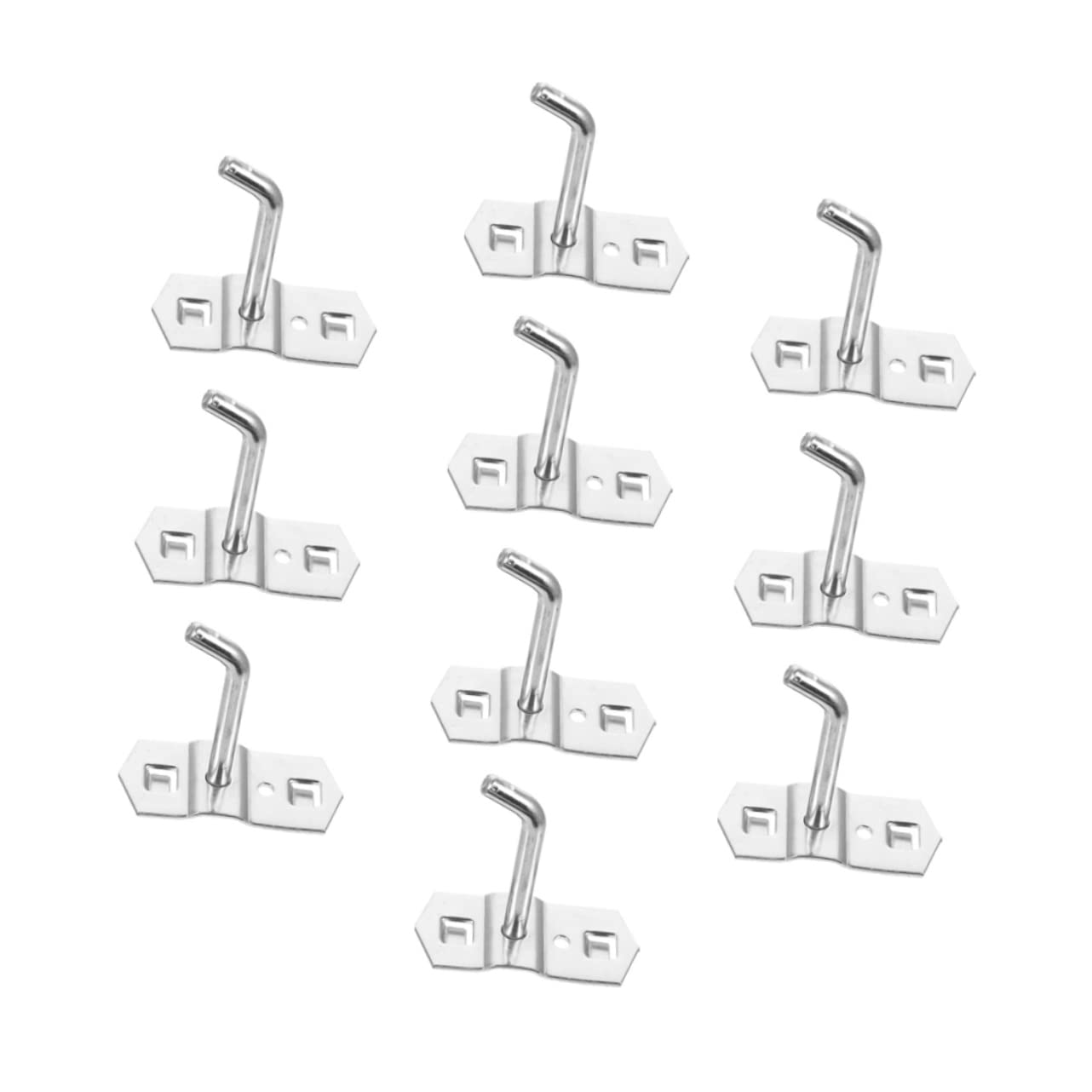 SOLUSTRE 10Pcs Heavy Duty Pegboard Tool Hooks Display Shelf Hangers for Organizing Garage Tools Easy Install Peg Tool Hook for Craft Storage and Equipment Arrangement