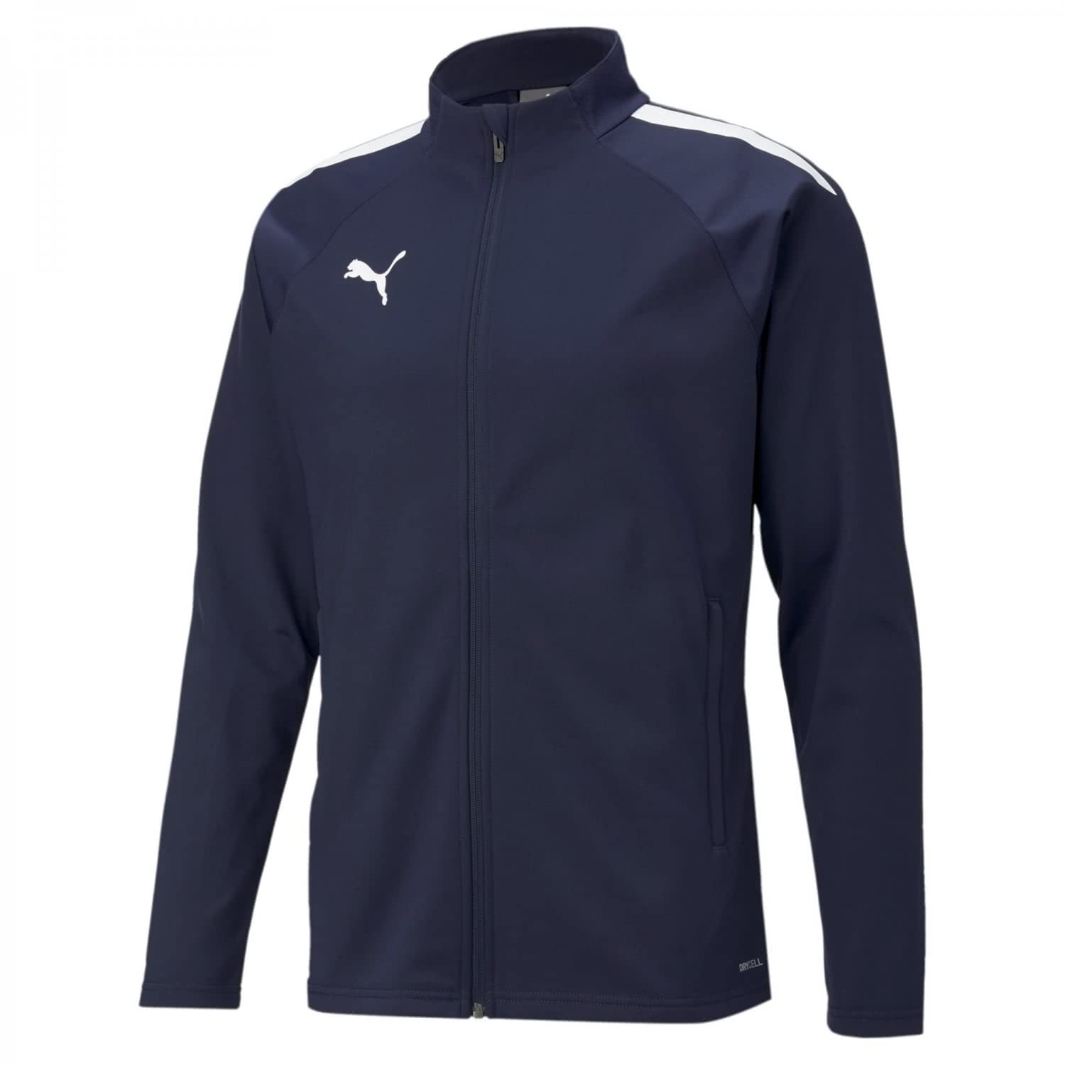 PUMA Teamliga Training Jacket Hombre, Peacoat-​Puma White, L