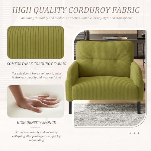 Sillón Plegable Corduroy Verde miniatura 6