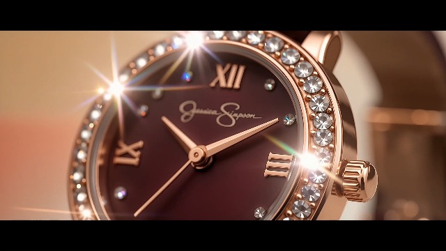 Amazon.com: Jessica Simpson Women's Leather Band Watch, Octagon