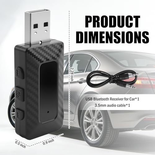Adaptador USB Bluetooth 5.3 para Radio de Auto miniatura 2