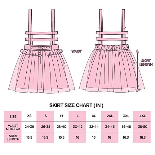 Littleforbig Mesh Overall Skirt Romper – Heartbreaker Jumper Skirt 4Xl Pink #TOP4