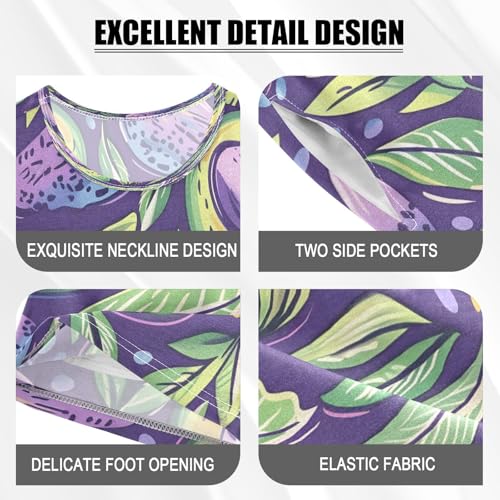 senya Short Sleeve Pajamas Sets Summer Cotton Sleepwear Avacado and Leaves4