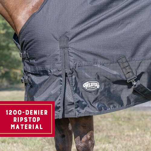 Weaver Equine 1200D Economy Turnout Blanket for Horses, Insulated Waterproof Horse Blanket with Wither Fleece, Protective Equestrian Gear - Image 3