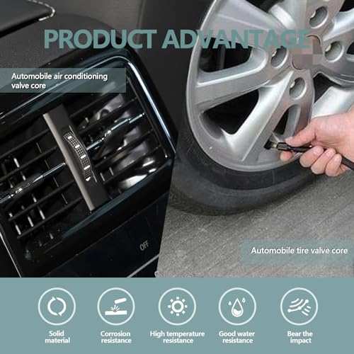Vrasly VRASLY-22 102Pcs Air Conditioning Valve Core - Valve Cores Accessories A/C R12 R134A Accessories Kit, Automotive Air Conditioning Refrigeration Tire Valve Stem Cores Repair Tool Assortment Kit thumb #4