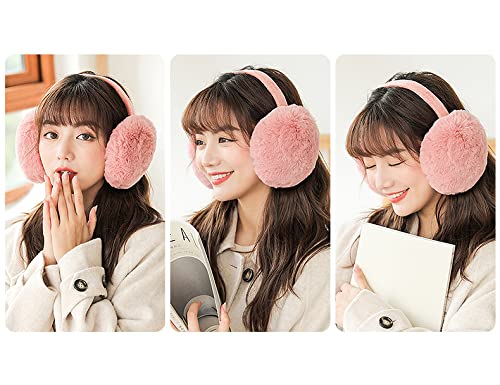 Avilego Winter Fleece Furry Ear Warmers Earmuffs Foldable Earmuffs For Cold Weather #TOP4