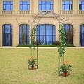 Better Garden Steel Garden Arch, 7'1" High x 5'1" Wide, Garden Arbor for Various Climbing Plant, Outdoor Garden Lawn Backyard