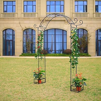 Better Garden Steel Garden Arch, 7'1" High x 5'1" Wide, Garden Arbor for Various Climbing Plant, Outdoor Garden Lawn Backyard