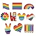 Simon Lee Woodham 10 Broche Arc en Ciel, Broche Arc-en-Ciel de Fierté LGBT, Broches Lesbiennes Gays LGBT Arc-en-Ciel, pour Chandails, Écharpes, Foulards, Robes, Costumes, Sacs, Sacs à Dos