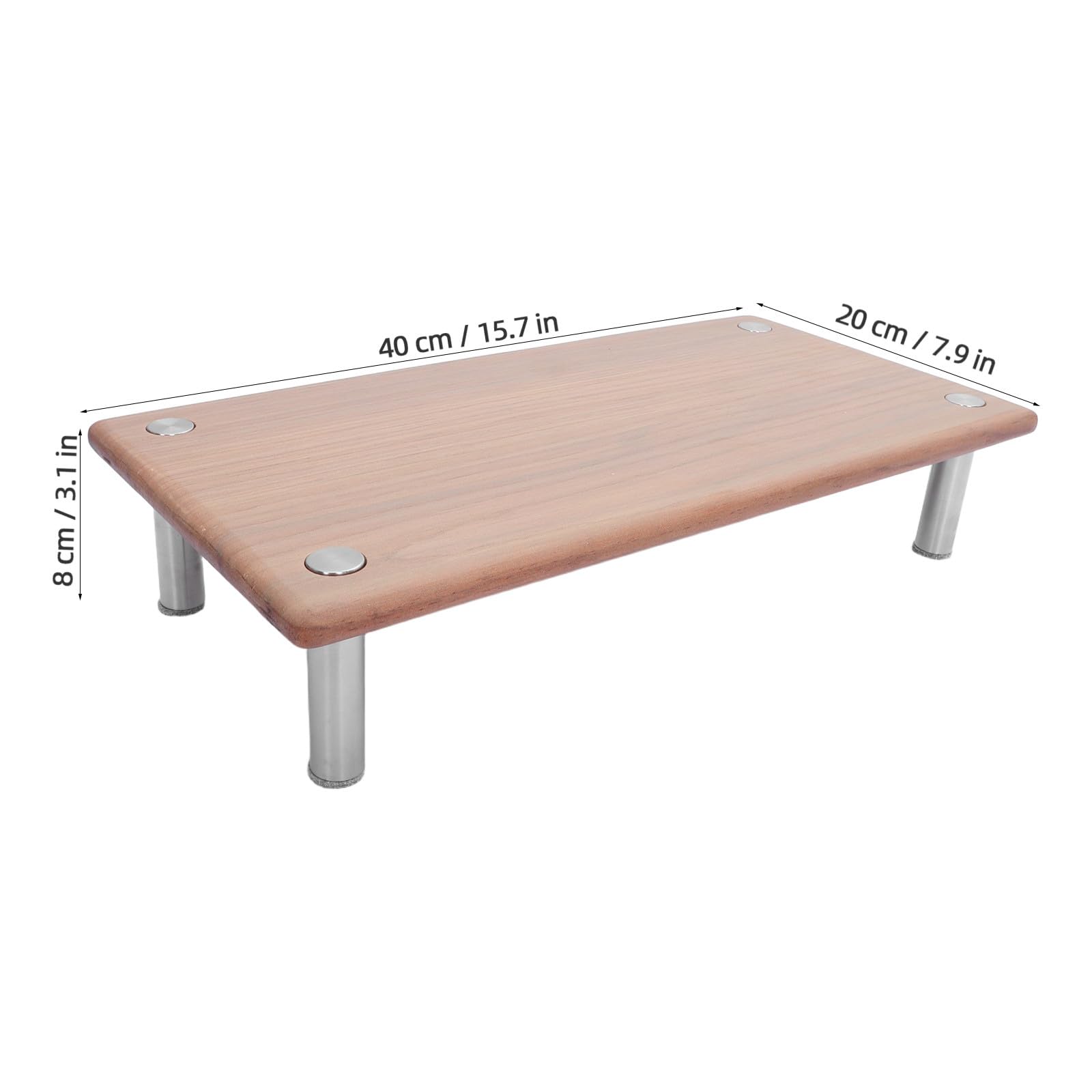 UKCOCO Soporte de madera para monitor, organizador de escritorio, base