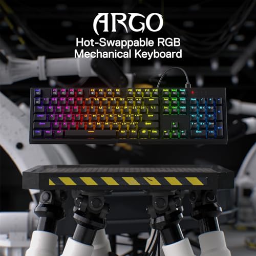 Redragon Tastiera da gioco retroilluminata RGB K670, tastiera meccanica hot-swap a 104 tasti, presa aggiornata, interruttore rosso lineare silenzioso - Immagine 1