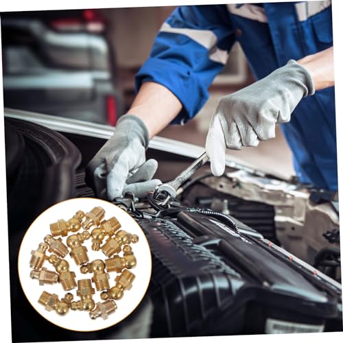 OSOLADY 60pc Grease Fitting Assortment Kit 4-28 Grease Fitting Set Straight 45° 90° Fittings for Easy Lubricati