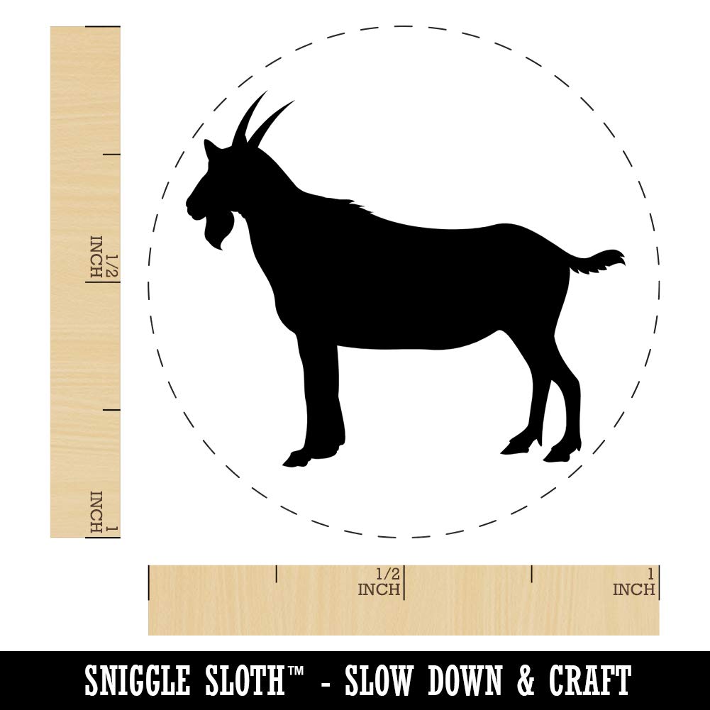 Goat Solid Rubber Stamp for Stamping Crafting Planners - 1 Inch Medium