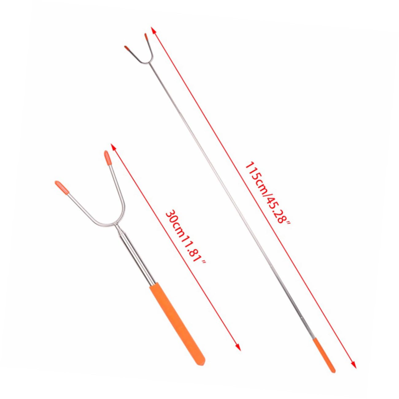 Forchette da Barbecue Telescopiche in Acciaio Inox 5 Pezzi