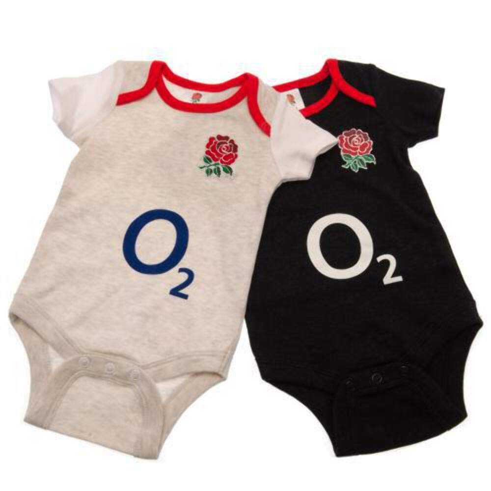 England Rfu Men's As In The Image Official Rugby Baby 2 Pack Bodysuits - 2018/19 Season (12-18 Months)