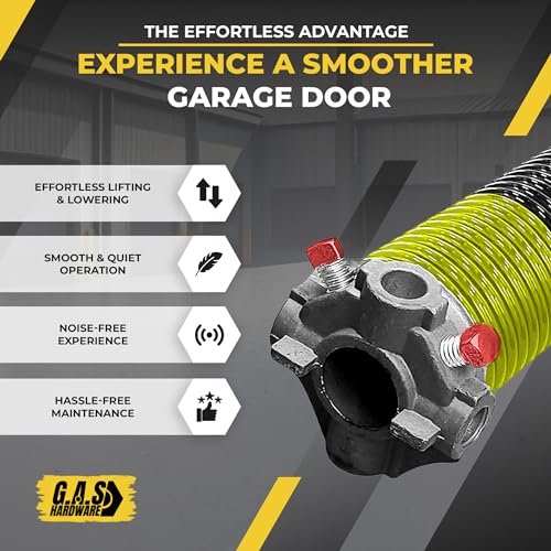 image for G.A.S Hardware Garage Door Torsion Spring 207x1.75x25 Includes 1” St