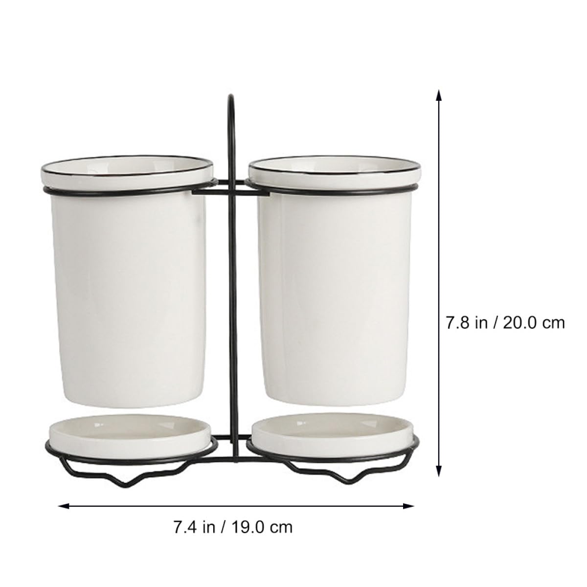 NUOBESTY Support de Baguettes en Céramique Blanc, 1 Set, Cuisine