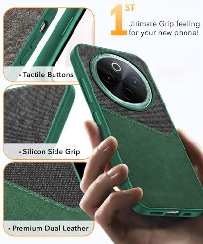 Image of Jkobi Back Cover Case for Vivo T4 (Dual PU Leather Stitch | Professional Minimalist | Soft and Flexible)