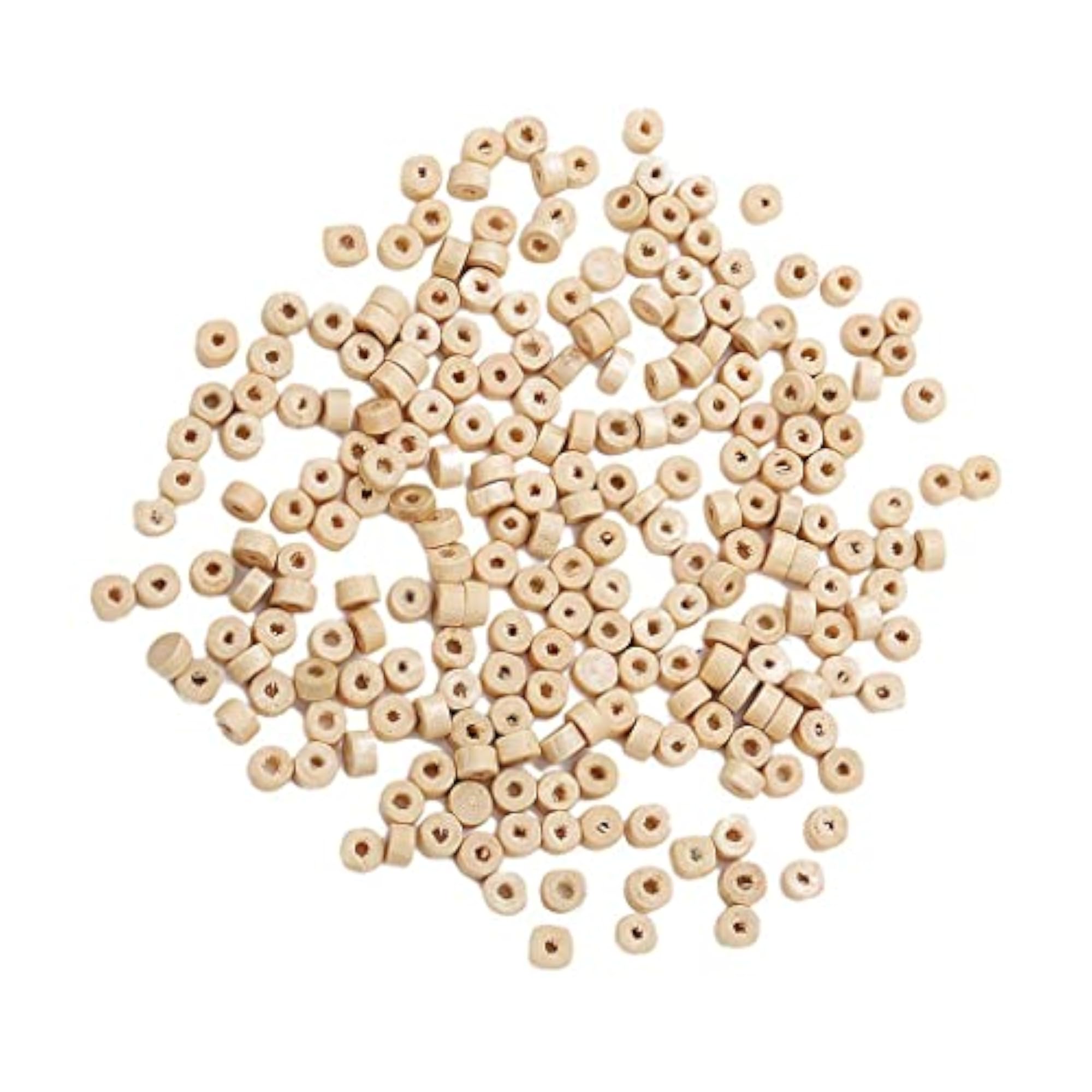 Unfinished Wooden Rondelle Spacer Beads for Jewellery