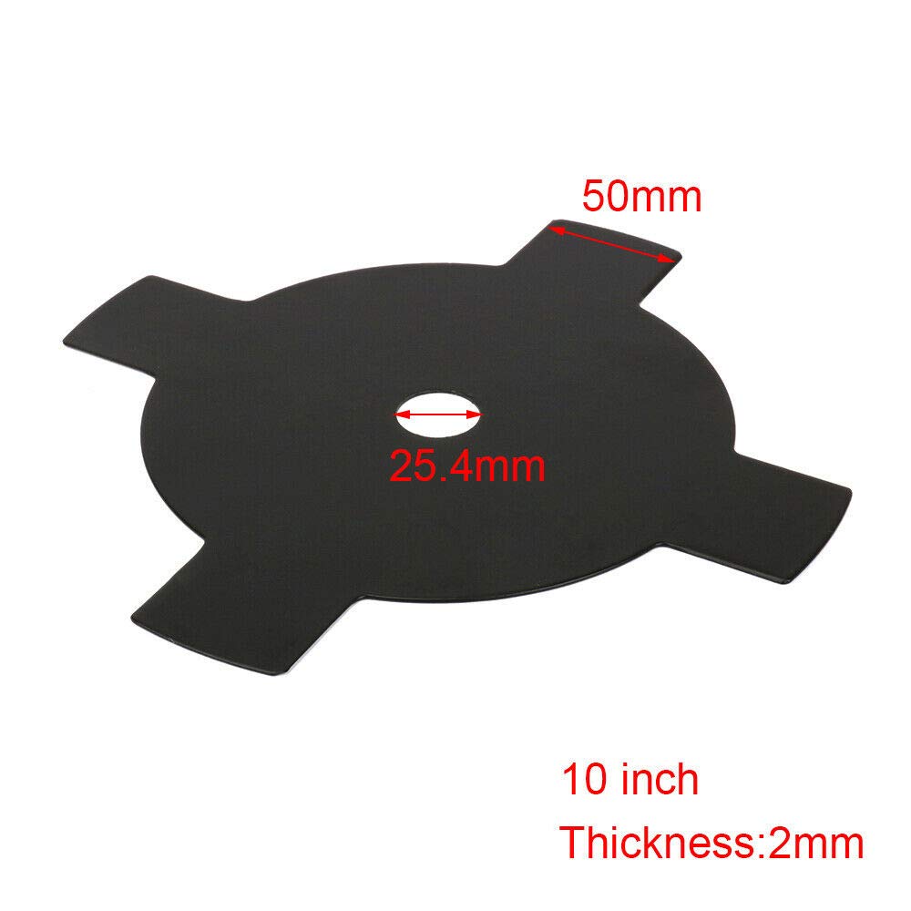 Desbrozadora con 4 dientes, cuchillo afilado de 1 pulgada, cuchillas de repuesto, accesorios para desbrozadora, acero al manganeso, 4 unidades