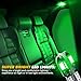 Hbxdeco 10PCS T10 LED Bulb, 12V 8000K Super Bright LED Light Bulb, 5730 8SMD Replacement Bulbs for Read Lights License Plate Lights Roof Lights Trunk Light, Universal Car Accessories (Green)