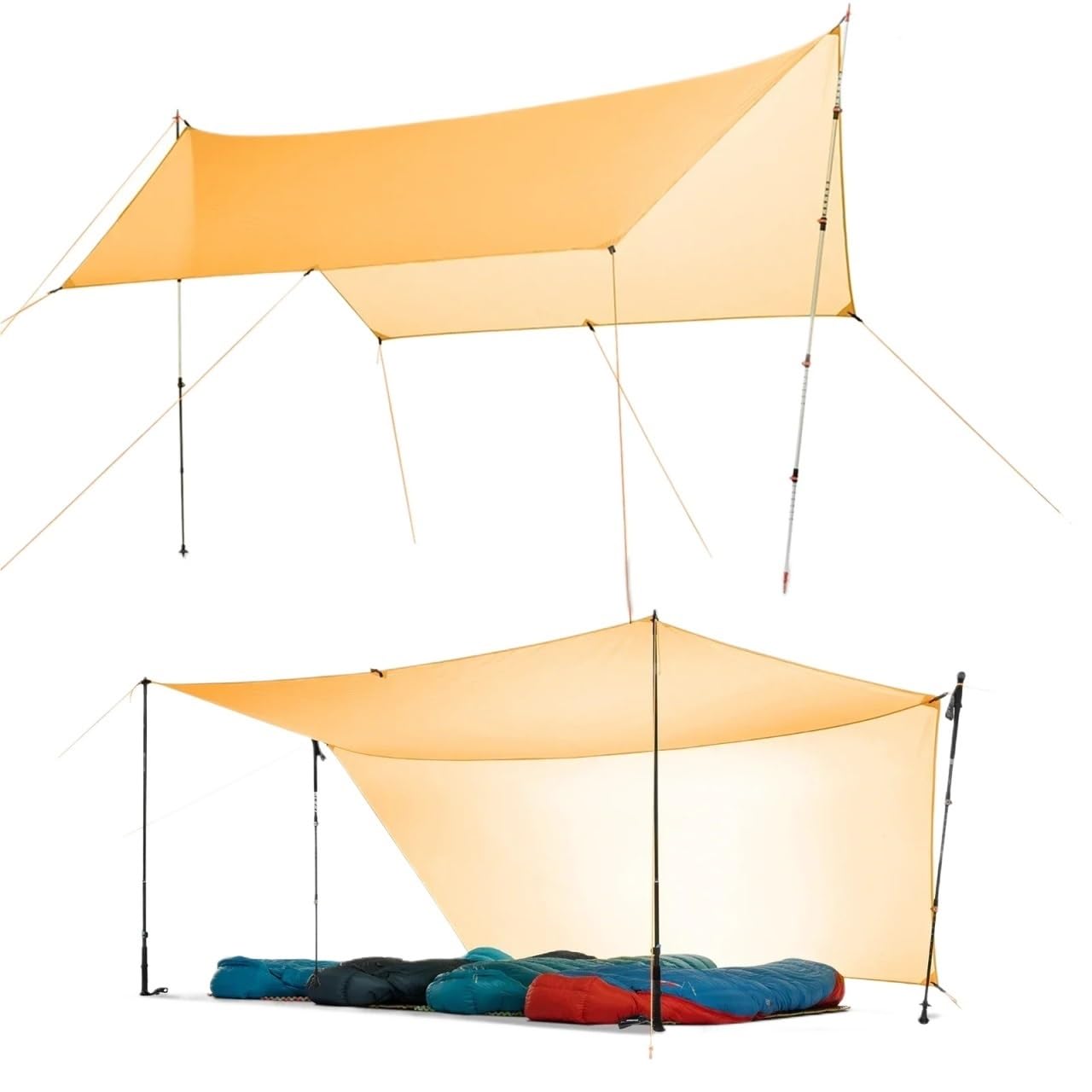 Bâche 20D double face en nylon avec revêtement en silicone ultra léger pour tente de plage, pergola, auvent de pluie, abri solaire de camping
