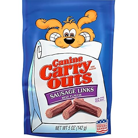 Canine Carry Outs Sausage Links Beef Flavor Dog Snacks, 5 Ounce Bag Cover