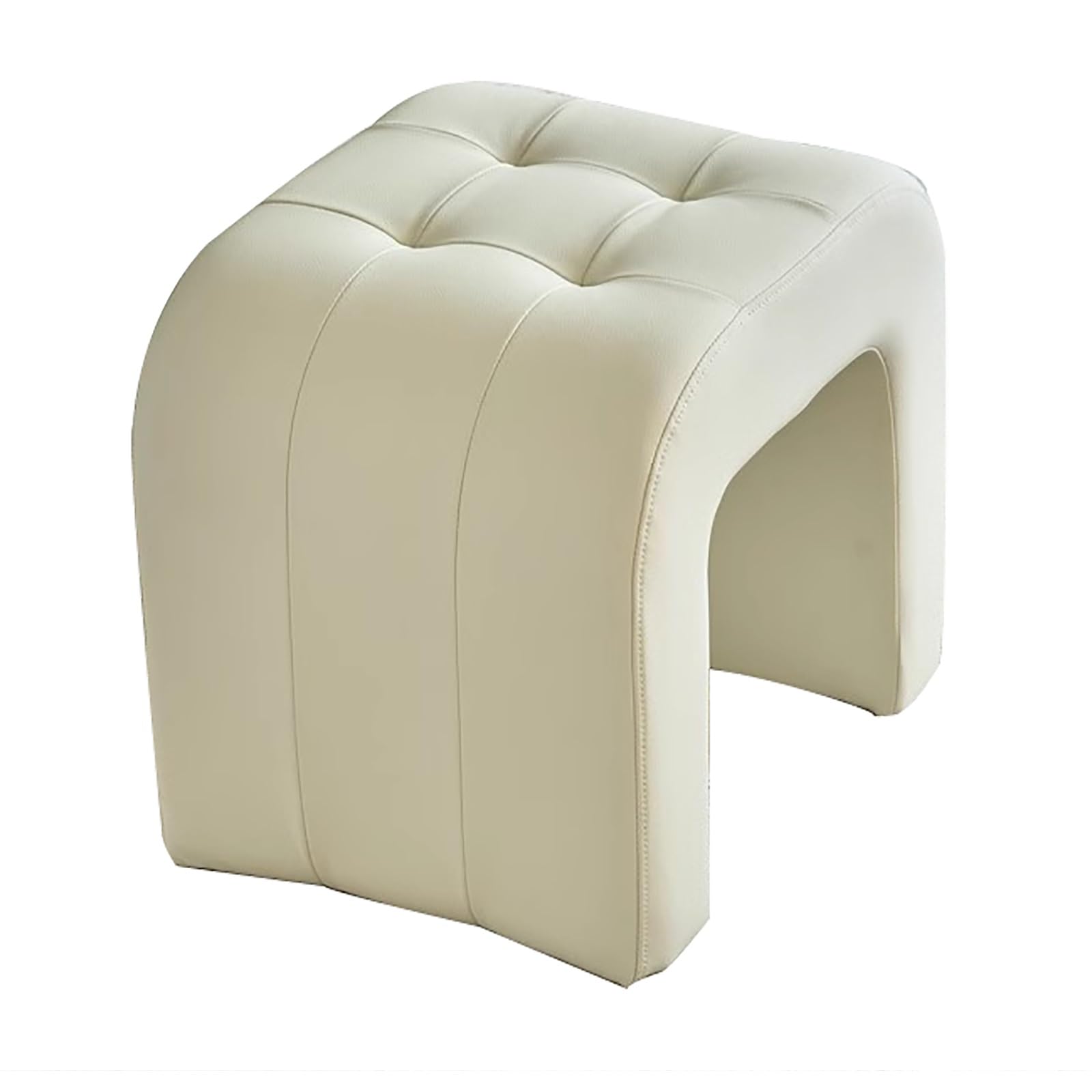 Taburete tapizado para maquillaje de tocador y asiento decorativo para muebles de entrada