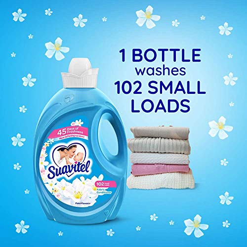 Suavitel Fabric Softener & Fabric Conditioner, Field Flowers - 120 Fluid Ounce (Case Of 4) #TOP2